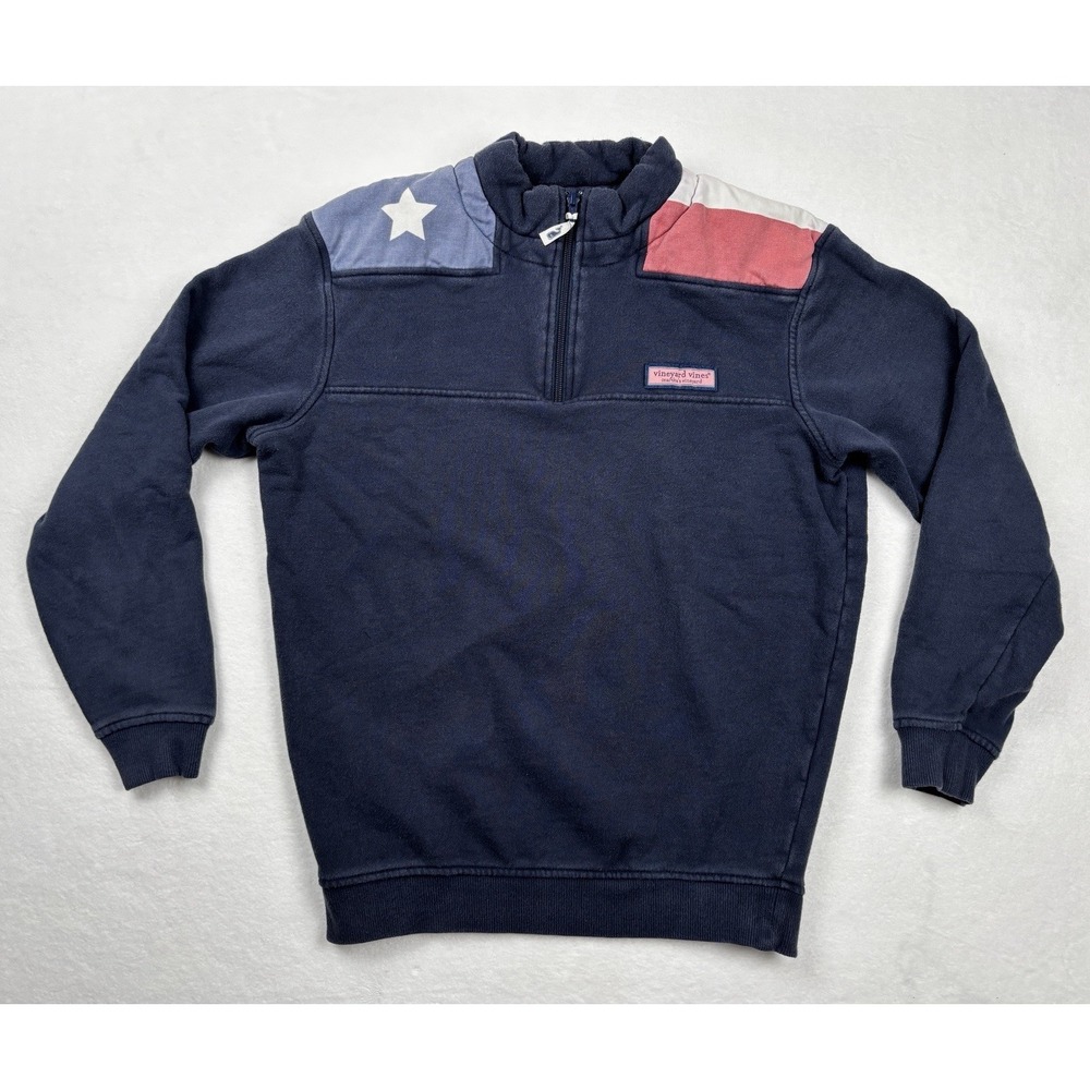 Vineyard Vines Texas Flag Quarter Zip Pullover Sweatshirt Womens XS